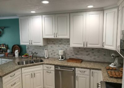 small kitchen remodel with Quartz Construction & Remodeling