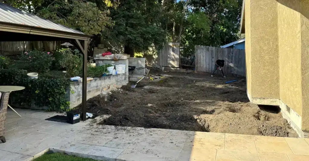 finished landscaping project